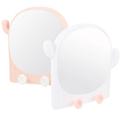 2Pcs Desktop Dressing Mirror Cactus Shaped Makeup Mirror Vanity Mirror Wall Mirror
