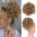 Chamoist Headband Wigs Human Hair Wig Hair Wraps High Temperature Silk Small Curly Hair Wraps Drawstring Messy Hair Wraps Elastic Net Pull Ponytail Rope Curly Hair