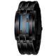 Clearance TOFOTL Men s Black Stainless Steel Date Digital LED Bracelet Sport Watches