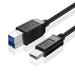 Thunderbolt 3/4 USB C 3.1 Converter to USB B 3.0 SuperSpeed Adapter Cable 10gbps 4k video for dell HP Monitor hub docking Printer DVD 6ft Cord