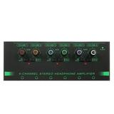 Dcenta Headphone Amplifier 6-Channel Mini Stereo Amp with Input Volume Control Ideal for Stage and Studio Use