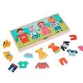 GENEMA Matching Cloth Jigsaw Table Game Set Toy Dress-Up Puzzle Jigsaw for Kids Boys