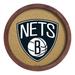 Brooklyn Nets 20.25'' Round Faux Barrel Framed Cork Board