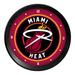 Miami Heat 15" Ribbed Frame Wall Clock