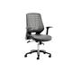 Baton Silver Mesh Back Operator Office Chair With Leather Seat, Silver, Fully Installed