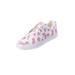 Wide Width Women's The Bungee Slip On Sneaker by Comfortview in White Floral (Size 12 W)