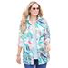 Plus Size Women's Liz&Me® Buttonfront Shirt by Liz&Me in Multi Tie Dye Paisley (Size 0X)