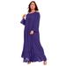 Plus Size Women's Off-The-Shoulder Sundrop Maxi Dress by June+Vie in Midnight Violet (Size 10/12)