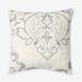 Amelia 16" Square Pillow by BrylaneHome in Ivory Navy