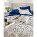 Amelia Bedspread by BrylaneHome in Ivory Navy (Size QUEEN)