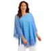 Plus Size Women's AnyWear Stretch Lace Poncho by Catherines in French Blue (Size 4X/5X)