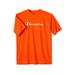 Men's Big & Tall Champion® script tee by Champion in Spicy Orange (Size 5XL)