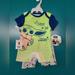 Disney Matching Sets | Disney 2pc Baby Yoda Grogu Romper Set | Color: Blue/Green | Size: 0-3mb