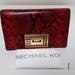 Michael Kors Bags | Nwt Michael Kors Ellie Medium Shoulder Flap Python Embossed Red Leather Bag | Color: Black/Red | Size: Os