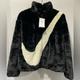 Nike Jackets & Coats | Nike Faux Fur Jacket Black White Dm1759-010 Women's Sz. Small New With Tags. | Color: Black/White | Size: S