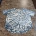 American Eagle Outfitters Tops | American Eagle Blue Tie Dye Soft & Sexy V Neck T Shirt Size Small | Color: Blue/White | Size: S