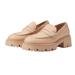 Free People Shoes | Nwot Free People Lyra Lug Sole Leather Loafers In Cantaloupe | Color: Tan | Size: Various