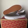 Vans Shoes | New In Box Vans Classic Slip On Canvas Charcoal Shoes Mens 4.5y 6w | Color: Gray | Size: 4.5