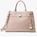 Michael Kors Bags | Michael Kors Gramercy Large Pebbled Leather Satchel In Taupe | Color: Cream/Pink | Size: Os