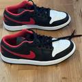 Nike Shoes | Nike Air Jordan 1 Low Shoes Bulls Black-White Fire Red Men's Size 10.5 | Color: Black/Red | Size: 10.5