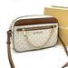 Michael Kors Bags | Michael Kors Ew Zip Chain Xbody Bag | Color: Brown/White | Size: Os