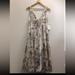 Zara Dresses | Never Worn, With Tags Zara Basic Floral V-Neck Empire Waist Grecian Dress Size M | Color: Black/White | Size: M