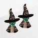 Torrid Jewelry | New Torrid Witchy Witch Hanging Stud Back Rhinestone Jewel Earrings Halloween | Color: Black/Green | Size: Os