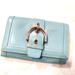 Coach Bags | Coach Light Blue Leather Wallet | Color: Blue/Cream | Size: Os