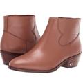 Coach Shoes | New Coach Dannie Saddle Brown Block Heel Western Style Leather Ankle Boots 8.5 | Color: Brown | Size: 8.5