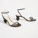 Anthropologie Shoes | Nib Guilhermina Sculptural Heel Sandals | Color: Black/Brown | Size: 8.5