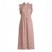 Kate Spade Dresses | New Kate Spade Floral Crochet Ruffle Cut Out Back Aesthetic Midi Dress | Color: Pink | Size: 12