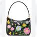 Kate Spade Bags | Kate Spade Sam Floral Embossed Pebble Leather Shoulder Bag | Color: Black/Pink | Size: Os