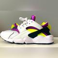 Nike Shoes | Nike Air Huarache Women White/Neon Yellow/Magenta/Black Size 9 | Color: White/Yellow | Size: 9