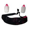 Nike Dining | Nike Double Flask Running Belt Jogging Yoga Sports Hiking 20oz Black/Pink | Color: Black/Pink | Size: Os