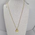 Madewell Jewelry | Madewell Gold Tone Indented Small Circle Pendant | Color: Gold | Size: Os