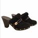 Coach Shoes | Coach Black Suede Mules | Color: Black | Size: 7.5