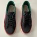 Gucci Shoes | Mens Black Gucci 1977 Tennis Web Accent Canvas Sneakers- Size 6.5 | Color: Black/Red | Size: 6.5