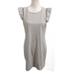 Michael Kors Dresses | Michael Kors Grey & White Stripe Casual Tee T-Shirt Dress, Ruffled Cap Sleeves M | Color: Gray/White | Size: M
