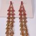 Anthropologie Jewelry | Anthropologie Red Yellow Ombre Crystal Triangle Gemstone Drop Earrings Nwot 78 | Color: Red/Yellow | Size: Os