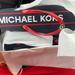 Michael Kors Shoes | Nib Michael Kors Flip Flop Adm/Owh/Brrd Silver Mk Logo New With Box | Color: Black/Red | Size: 10