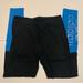 Adidas Pants & Jumpsuits | Adidas Black Athletic Leggings With Blue Color Blocks On The Legs | Color: Black/Blue | Size: S