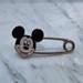 Disney Jewelry | Mickey Mouse Safety Pin Disney Pin | Color: Black/Silver | Size: Os