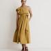 Madewell Dresses | Nwt Madewell Ruffled One-Shoulder Midi Dress Olive Surplus 4 | Color: Tan/Yellow | Size: 4