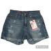 Levi's Shorts | Levi Signature Strauss Simply Stretch High Rise Distressed Shorts Size 6 New | Color: Blue | Size: 6