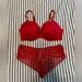 Victoria's Secret Intimates & Sleepwear | Never Worn! Victoria’s Secret Bra And Underwear Set | Color: Red | Size: 34e (Dd)
