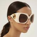 Gucci Accessories | New Gucci Gg1255s 002 Oversized Square White Nude Women Sunglasses Gucci | Color: Cream/White | Size: Os