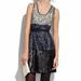Madewell Dresses | New Madewell Broadway & Broome Colorblock Sequin Blue Black Silver Dress Sz 0 Xs | Color: Blue/Silver | Size: 0