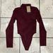 Nike Tops | New Nike Sportswear Tech Pack Burgundy Bodysuit Top Women’s Size Xs | Color: Red | Size: Xs