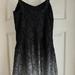 Free People Dresses | Free People Ombre Black-Silver Foiled Lace Dress | Color: Black/Silver | Size: M