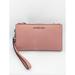 Michael Kors Bags | Michael Kors Adele Jet Set Logo Double Zip Leather Phone Wallet Wristlet (Used) | Color: Pink | Size: Os